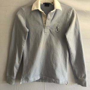 Light blue long sleeved polo